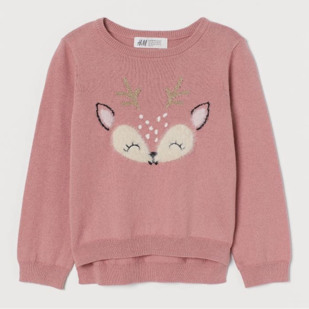 H&M Motif-detail Knit Sweater‎ Size 8/10